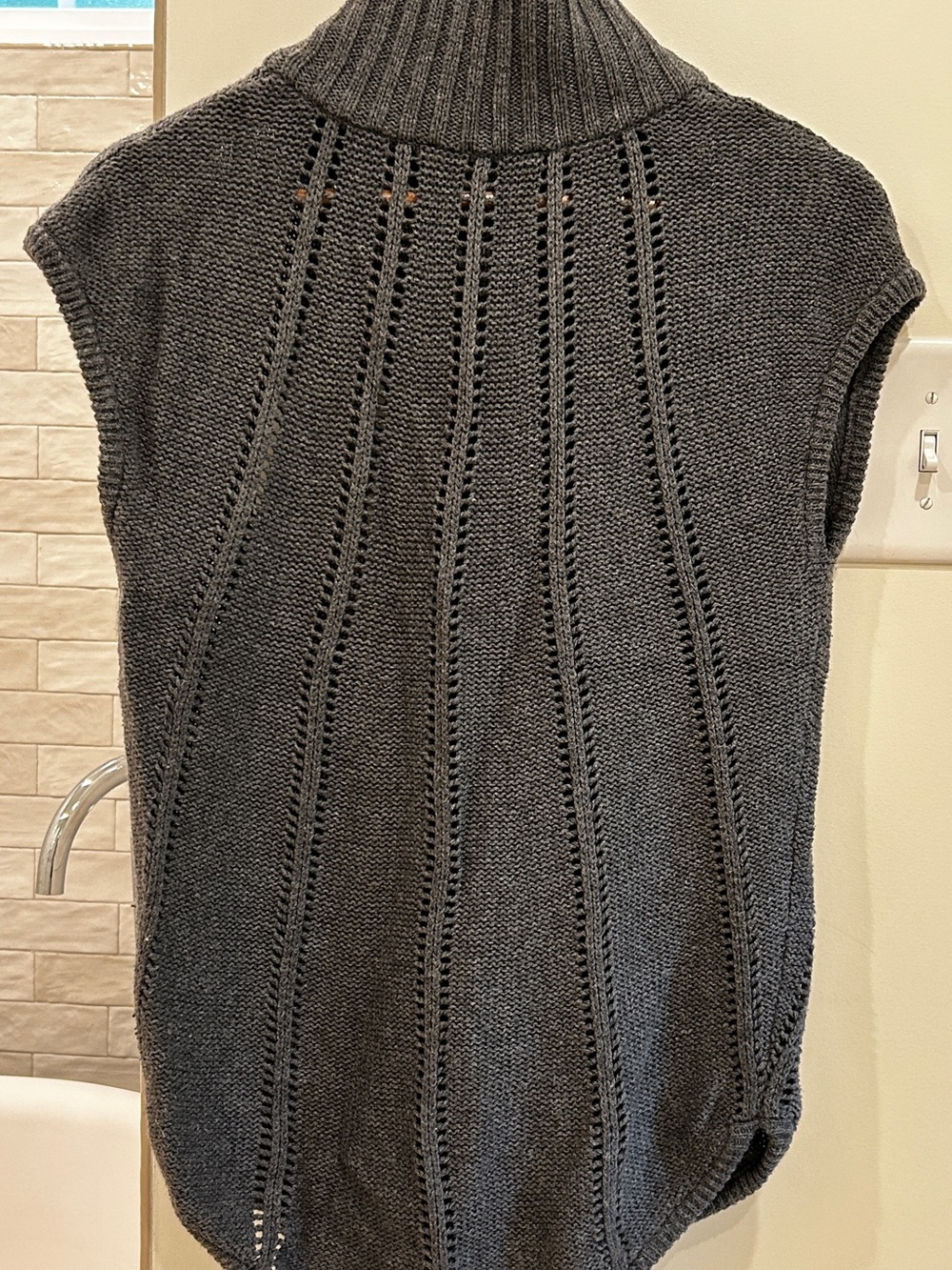BCBG MaxAzria Gray Cowl Neck Sweater Vest - Picture 4 of 4